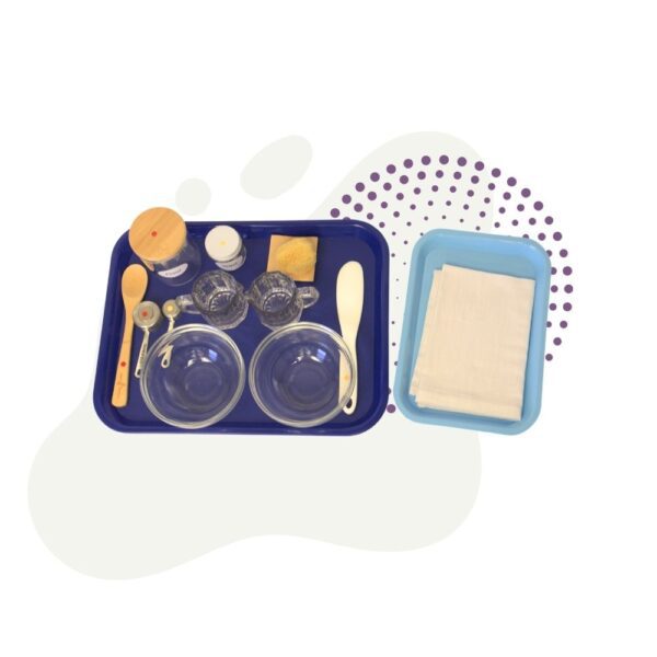 A Parable of the Leaven Yeast Set tray with utensils and other food items.