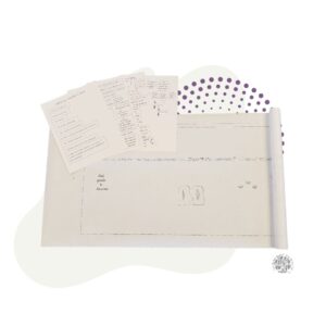 a Level III History Jewish People Mute Strip and Materials Packet Set with purple polka dots on it.