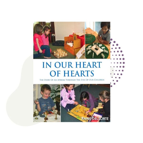 A brochure with pictures of children playing with In Our Heart of Hearts.