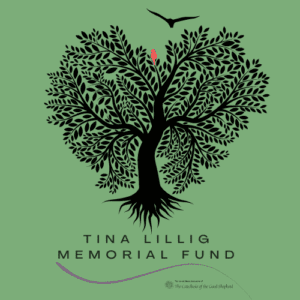 Illustration of a tree with heart-shaped foliage, a red cardinal, and a bird above. Text below reads 